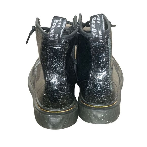 Dr. Martens Kids Black Glitter Boots - Picture 3 of 10